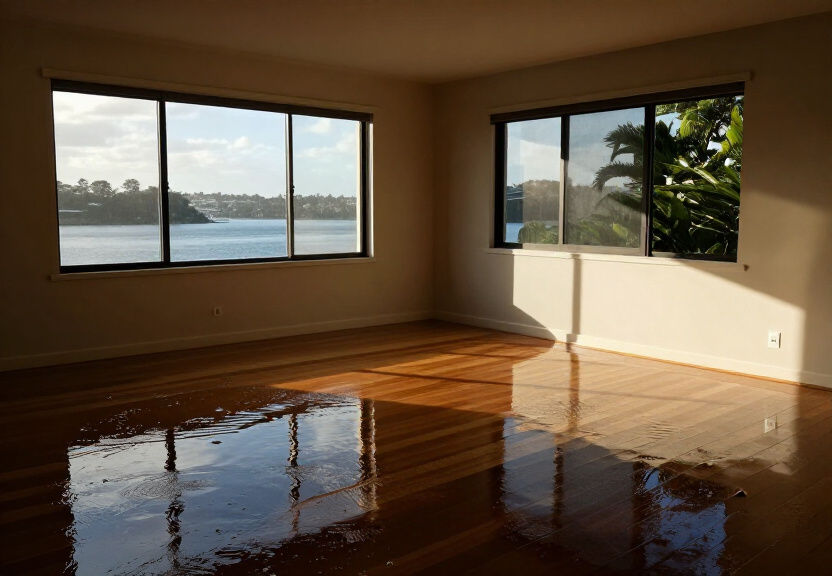 Water-damaged carpet in a Russell Vale home before restoration